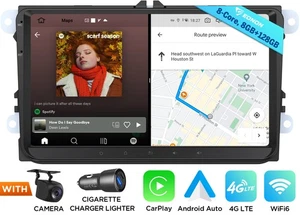 Android Autoradio 8+128GB 9" QLED WiFi 6 GPS Navigationssystem für VW Golf Mk6 R - Bild 1 von 22