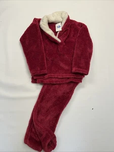 Juego de 2 Pijama Boseceta Fuzzy M Medio Rojo Cuello en V Suave Nuevo con Etiquetas - Imagen 1 de 6