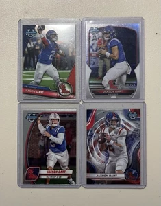 2024 2023 Bowman U Chrome - Jaxson Dart RC 4 Card Lot NY Giants Rookie Non Auto - Bild 1 von 2