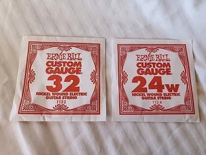 Ernie Ball Custom Gauge 24w & 32 Nickel Wound Electric Guitar String - Picture 1 of 3