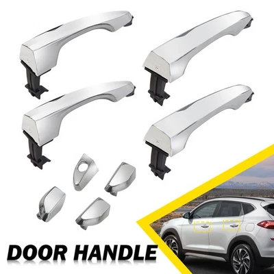 4X Manija de puerta exterior para Hyundai Tucson 2016 17-2021 delantera trasera izquierda+derecha EK Foto 1 de 4