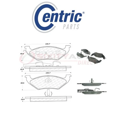 Centric Posi Quiet Disc Brake Pads w Shims for 1992-1995 Ford Crown Victoria ix — 第 1/4 张图片