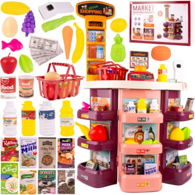 Malplay Shop supermarché pour enfants 44 articles, panier de caisse à - Photo 1/4