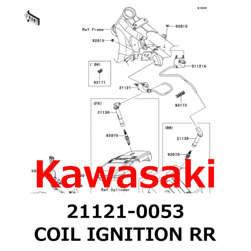 【NEW】Kawasaki Genuine 2009-2023 Vulcan 1700 COIL IGNITION RR 21121-0053 - Imagem 1 de 1