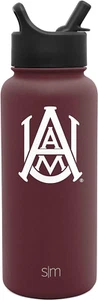 Officially Licensed Collegiate University Water Bottle with Straw Lid Insulated - Picture 1 of 12