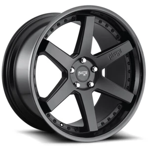 (1) 18x8.5 +35 Niche M192 Altair 5x4.5 Gloss Black Matte Black Wheel - Picture 1 of 3
