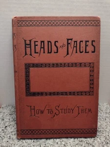 Heads & Faces: How to Study Them. A Manual of Phrenology Book. Copyright 1885. - Picture 1 of 7