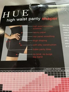 Hue Cool Contours High Waist Panty Shaper With Super-Cool Fiber Technology Black - Picture 1 of 8