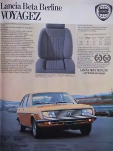 PUBLICITÉ DE PRESSE 1979 LANCIA BETA BERLINE L'INVITATION AU VOYAGE - Imagen 1 de 1