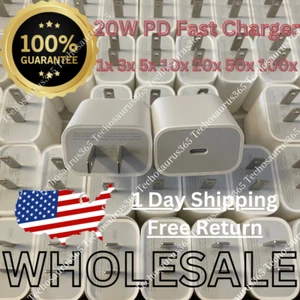 Lot 20W USB Type C Power Adapter Fast Charger Cube Block For iPhone iPad Android - Picture 1 of 20