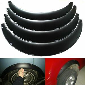4x 3.5"/90mm Universal Flexible Car Fender Flares Extra Wide Body Wheel Arches A