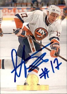 Yan Kaminsky Signed Autographed 94/95 The Leaf Set card New York Islanders