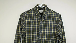 J Crew Mens Slim Brushed Twill LS Shirt Blue Yellow - Size XS - NWT New - Picture 1 of 9