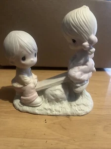 1978 Precious Moments Jonathan And David.  Love Lifted Me      Rare. No Box - Picture 1 of 7