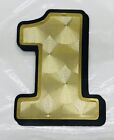 1&quot;- 8&quot; GOLD NUMBER DECAL 0-9 swing arm helmet clubstyle cafe motorcycle sticker