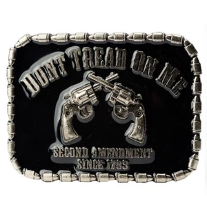2nd amendment 2 revolvers with bullets belt buckle military army navy marines AF - Picture 1 of 3