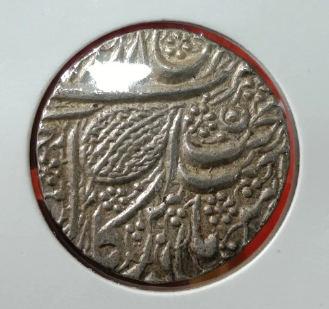 Sikh Empire Amritsar mint rare silver rupee coin VS 1884/95Nanak shahi couplets Cover