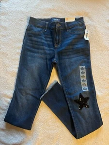 Old Navy Jeans Youth Girls 14 Rockstar Jegging Stretch Adjustable Waist Med Wash - Picture 1 of 4