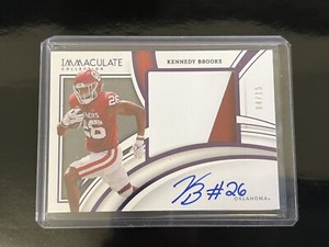 2022 Immaculate Collegiate Kennedy Brooks Patch /15 On Card Auto