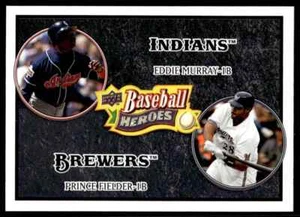 2008 Upper Deck Baseball Heroes BLACK EDDIE MURRAY PRINCE FIELDER Cleveland - Picture 1 of 2