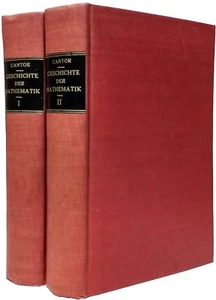 MORTIZ CANTOR. Vorlesungen Uber Geschichte Der Mathematik 1892/94 2 Vols German - Picture 1 of 1