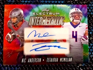 Nic Anderson & Tetairoa McMillan 2024 Leaf Electrum Intermetallic Dual Auto 4/8 - Picture 1 of 2