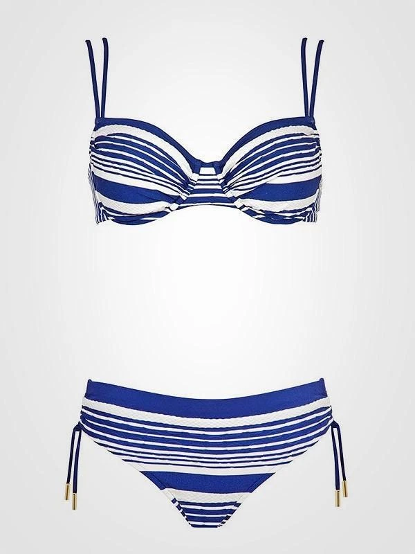 Bikini Maryan Mehlhorn Crucero Azul Marino - Rayas Blancas Mujer Rayas Espaguetis Foto 1 de 3