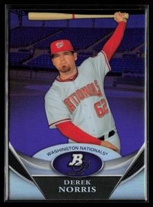 2011 Bowman Platinum Prospects Purple Refractors BPP47 Derek Norris