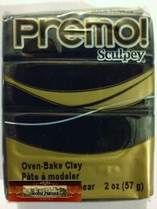 M00540 MOREZMORE Premo! Sculpey BLACK 5042 2oz Sculpting Polymer Clay - Picture 1 of 1
