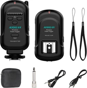 AODELAN Wireless Flash Trigger Transmitter and Receiver Set, Wireless Remote Spe - Picture 1 of 8