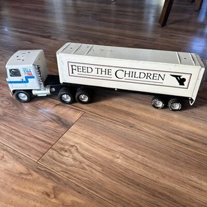 Vintage "Feed The Children” Nylint semi Truck And Trailer - Picture 1 of 10