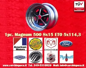 1 cerchio Magnum 500 8x15 5x114 Buick Mustang Thunderbird Chrysler Dodge Ford - Foto 1 di 24