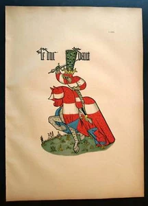 LE DUC D AUTRICHE Heraldique armoiries equestre - Imagen 1 de 1
