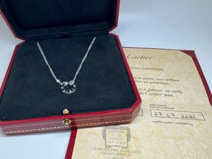 CARTIER Love Anhänger mit zwei Diamanten Box&Papiere 18kt Weißgold LP 3.100€ - Bild 1 von 2