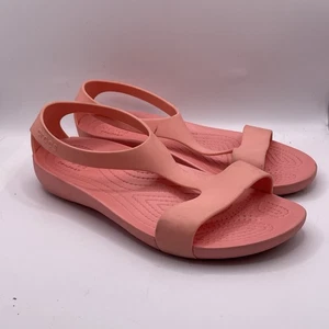 Crocs Serena Sandals Women's Size 7 Pink Open Toe Beach Summer - Picture 1 of 7