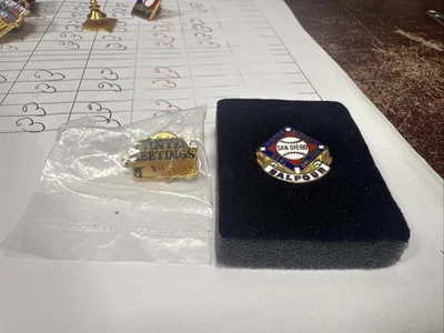 1985 Balfour Baseball Convention San Diego Winter Meeting Press Pin MLB Lot Rare - Image 1 of 4