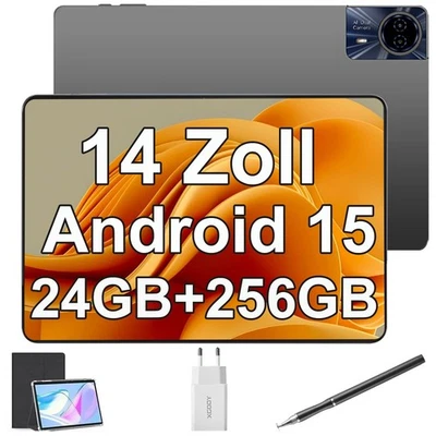 Neueste Tablets 14Zoll Pad PC 24/16GB+256GB ROM 8580mAh 13MP+5MP 4G LTE+5G WiFi - Bild 1 von 4