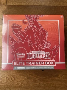 🔥 Pokemon TCG Sword & Shield - Battle Styles - Elite Trainer Box ETB RED - Picture 1 of 4