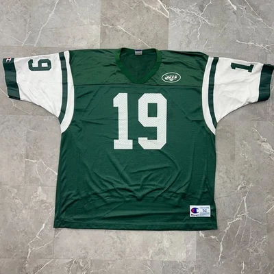 Camiseta deportiva vintage Champion New York Jets para hombre 2XL XXL Keshawn Johnson NY verde Foto 1 de 4
