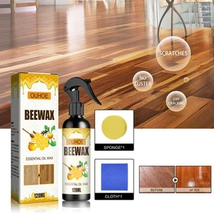 2× Bee Wax Furniture Polish Spray Natural Micro-Molecularized Beeswax w/ Tool - Picture 1 of 6