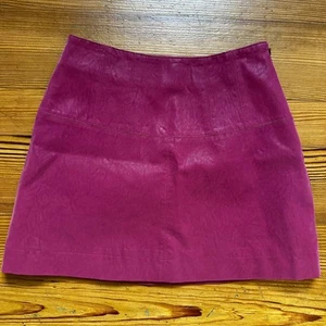 Free People dark pink faux leather mini skirt SIZE 2 - Imagen 1 de 5