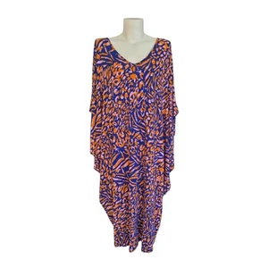PQ Collection Womens Curve Size 18-26 Bamboo Jersey Miracle Dress Ocean Leopard - Picture 1 of 9