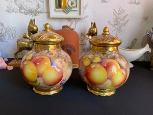 2 Dunheved D.Wilson Fruit Pot Pourri Lidded Pot Royal Worcester artist 2/88 - Picture 1 of 20