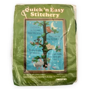 Embroidery Needlework Kit Childs Prayer 302 Stamped 12"x16" New NNC Vintage - Picture 1 of 4