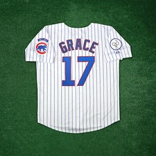 Mark Grace 1998 Chicago Cubs Men's Home White Jersey w/ "Harry Caray" Patch