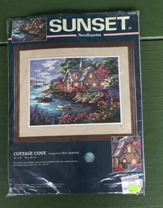 Tessuto in rete Cottage Cove dimensioni vintage 16""X 12"" Nicky Boehme NUOVO VECCHIO STOCK - Foto 1 di 4