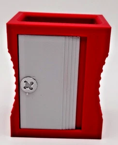 Handmade USA Red Sharpener Shaped Pen And Pencil Holder Teacher Gift READ - Picture 1 of 4