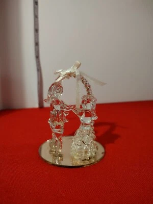 Topper de pastel de boda, vidrio soplado novia y novio Foto 1 de 4