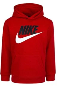 Nike Boys Red Pullover Front Pocket Hoodie Size 7 NWT - Picture 1 of 1