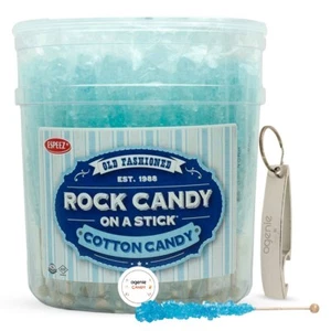Extra Large Blue Rock Candy Crystal Sticks 36 Count, Net Wt. 1 Lb 12oz - Picture 1 of 9